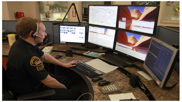 Photo of Officer at a computer